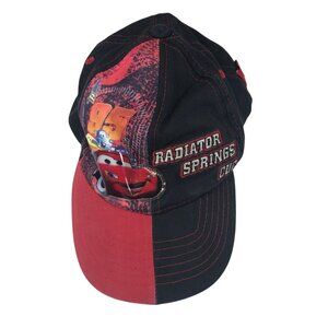 Disney Pixar Cars Kids Baseball Cap Radiator Springs Cup Adjustable Black Red